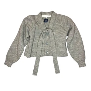 COMME DES GARCONS GIRL Grey Buttoned Knit Cardigan Sweater Sz XS - Picture 1 of 5