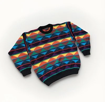 COOGI Mens Wool Sweater Cardigan Jumper Multicolor Vintage AUTH Size M - Image 1 of 4