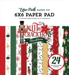 Almohadilla de papel Echo Park Cascanueces Navidad 6x6 24 piezas álbum de recortes - Imagen 1 de 2