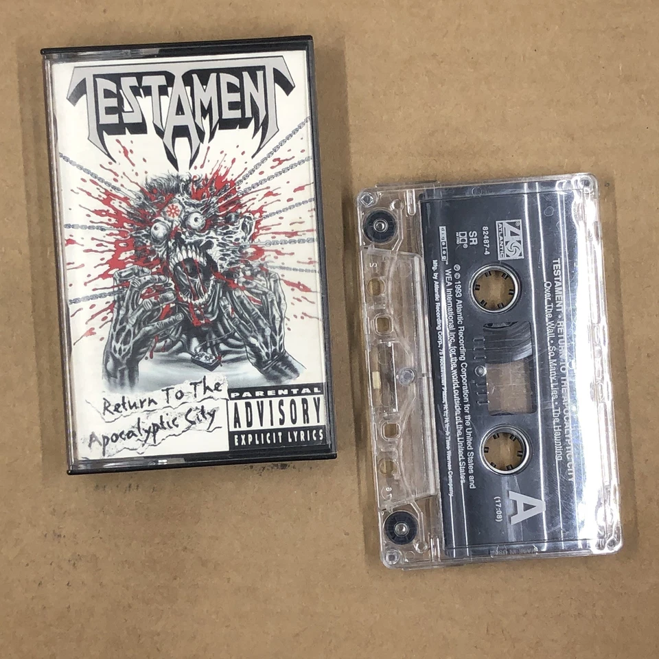 TESTAMENT Cassette Tape 80s Metal Thrash RETURN TO THE APOCALYPTIC CITY - Image 1 of 4