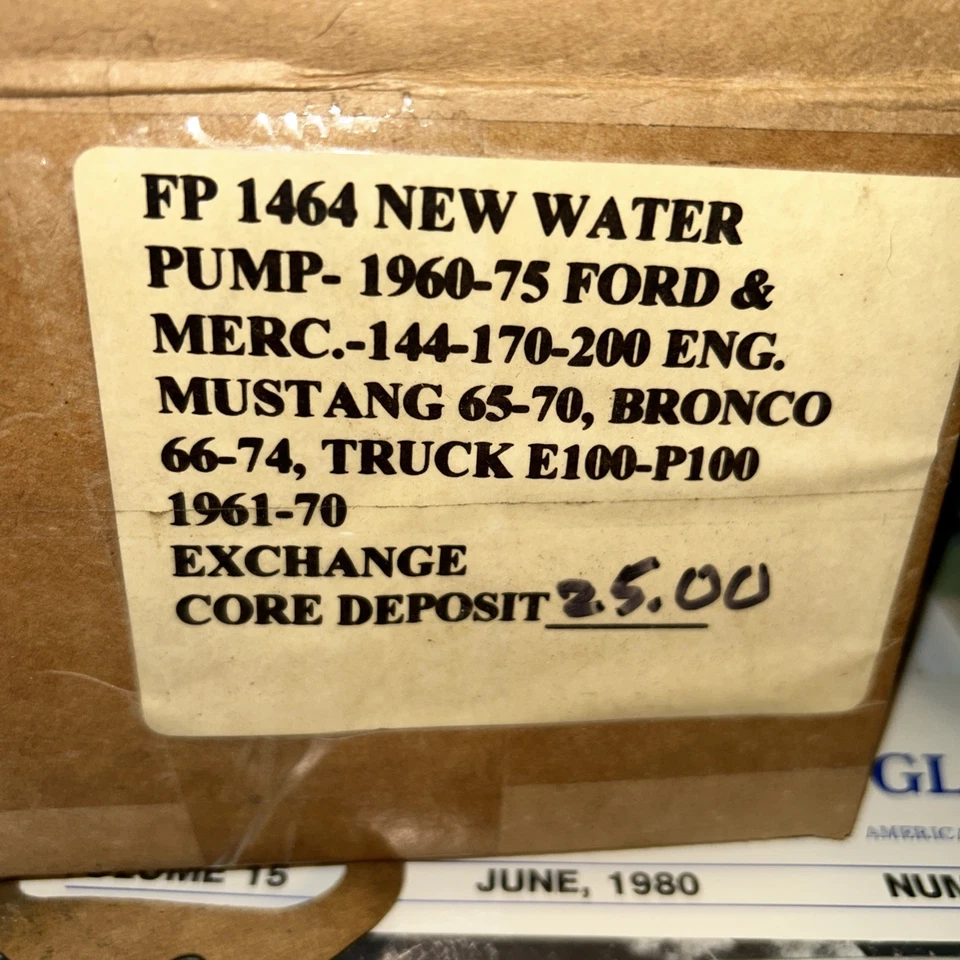 1965 - 1974 Ford & Mercury Mustang Water Pump Bronco 66 - 74 - Image 1 of 4