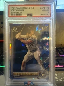 Bowman Chrome Sapphire Edition 2022 - Prospects Joey Wiemer #BCP-207 (RC) - Imagen 1 de 2