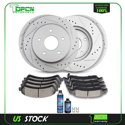 Front Rear Brake Rotors Ceramic Pads For Chevy Blazer S10 Gmc Jimmy 1998-2004 - Imagem 1 de 4