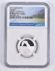 2014-S Silver PF70 ANT Arches Quarter Limited Edition NGC *5543 - Picture 1 of 5