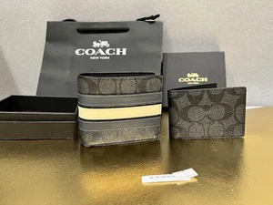 Coach Men's Wallet Authentic 3 In 1 New - Picture 1 of 6