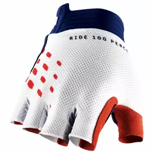 100% Road Gloves EXCEEDA Gel Short Finger Glove White - XLarge - Picture 1 of 2