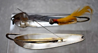 Vintage Fishing Lures Williams Weedler & Tony Accetta Lot of 2 Spoons - Image 1 of 4