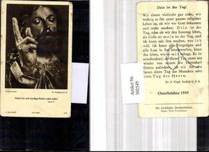 302549,Andachtsbild Heiligenbildchen Künstler M. Pacher Jesus m. erhobener Hand  - Picture 1 of 1
