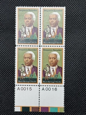 Scott # 1804 - U.S. Plate Block Of 4 - Benjamin Banneker - MNH - (1980) - Image 1 of 2