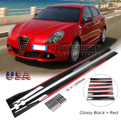 For Alfa Romeo Giulietta Hatchback Side Skirts Splitter Extension Rocker Panel - Image 1 of 4