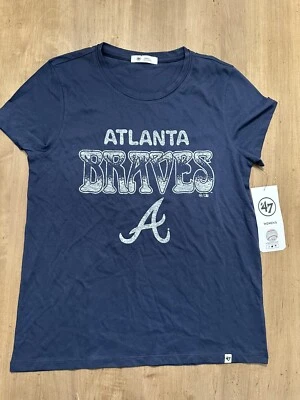 ATLANTA BRAVES '47 DREAMER FRANKIE WOMENS TEE Small T-SHIRT NWT NEW MLB - Image 1 of 4