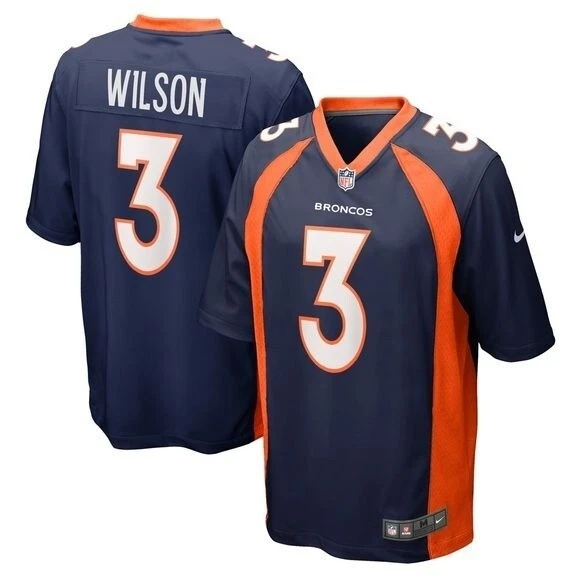 NFL Nike Denver Broncos Wilson Navy Blue/Blue Jersey Youth Size XL