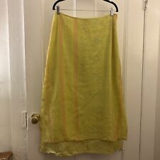 DOSA 100% Silk Yellow and Pink 2 Layer Skirt Size 4