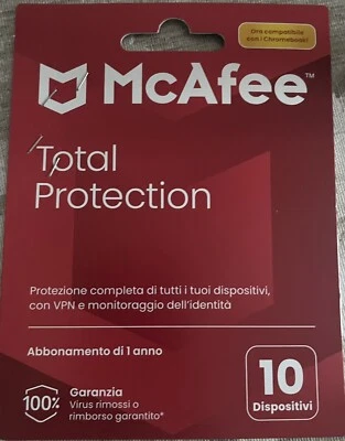 Computer Antivirus McAfee Total Protection 10 PC 1 ANNO  - Antivirus  + VPN - Immagine 1 di 2