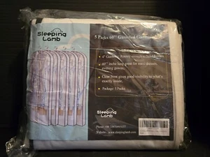 5 Pack 60" Gusseted Garment Bags - Sleeping Lamb - NEW in Package - Picture 1 of 6