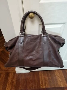 COUNTRY ROAD Brown Leather Weekender Duffle Bag - Picture 1 of 5