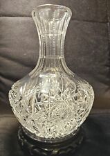 Antique  ABP Cut Crystal Carafe  Fine Detail American Brilliant Unmarked
