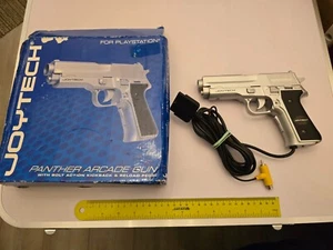 SONY PLAYSTATION 1 PS1 PS2 LIGHT GUN GAME PISTOL G-Con Joytech Kickback Recoil - Picture 1 of 5