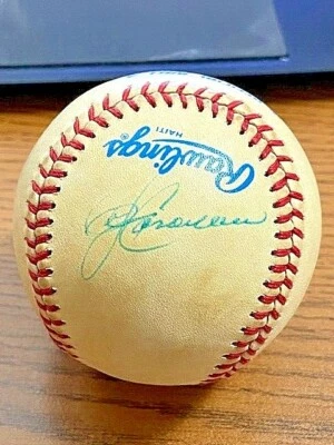 ¡BÉISBOL OAL AUTOGRAFIADO FIRMADO POR JOHN CANDELARIA!  ¡Piratas, Ángeles, Yankees! Foto 1 de 2
