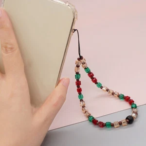  Crystal Beaded Mobile Phone Rope Charm Strap Cell Charms Lanyard - Zdjęcie 1 z 12