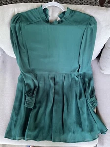 Sezane Green Silk Dress Size 36 - Picture 1 of 4