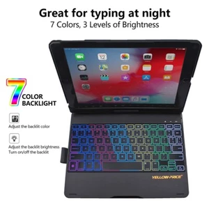 Backlit 7Colors Smart Keyboard for iPad Pro 12.9'' 11'' Case Cover W/Pencil Slot - Picture 1 of 19