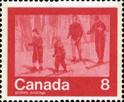 Canada  #645  "KEEP FIT - WINTER SPORTS"   Brand New 1974 Original Pristine Gum - Image 1 of 2