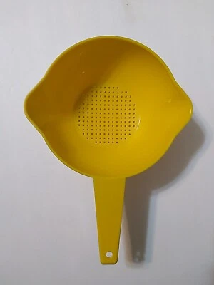 Tupperware Vintage Yellow  Colander, 1 Quart Strainer  - Image 1 of 4