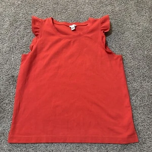 J. Crew Factory rot festlich ärmellos Rüschen Bluse Top M Freizeit Karriere Büro - Bild 1 von 8