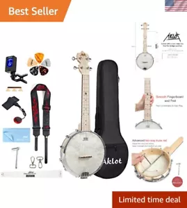 Bright Sound 23-Inch Open Back Banjolele with Two-Way Truss Rod & Accessories - Picture 1 of 11