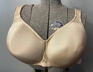 Comfort Choice Women's Plus Size Cotton Back-Close Wireless Bra 48B 48 B - Picture 1 of 3