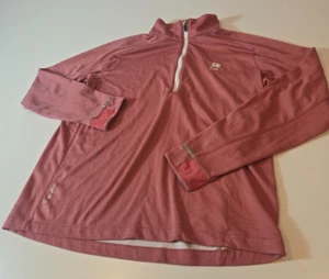 Zero Restriction Z425 1/4 Zip Mock Pullover Men's L Red EUC Lightweight Golf - Picture 1 of 15