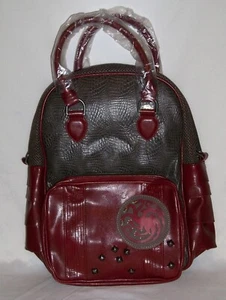 2017 THINKGEEK HBO GAME OF THRONES HOUSE TARGARYEN BOWLER BAG * DRAGON * NEW - Picture 1 of 5
