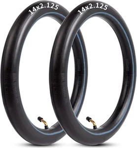 Heavy-Duty 14 X 2.125 Inner Tube 14 Inch Electric Biketubes with Angled Valve St - Picture 1 of 8