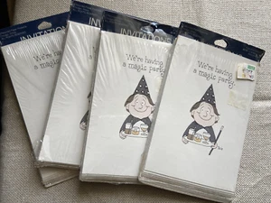 Recycled Paper Wizard Cartoon Cocktail Party Invitation LOT 32 Funny NIP READ - Picture 1 of 11