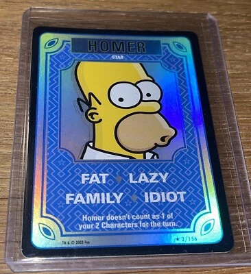 2003 TWENTIETH CENTURY FOX 🎥 THE SIMPSONS CARD GAME HOMER FOIL CARD - Image 1 of 2