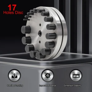 Jewellers Circle Disc Cutter Hole Punch Set Metal Punching 17 Holes Punches Die - Picture 1 of 12