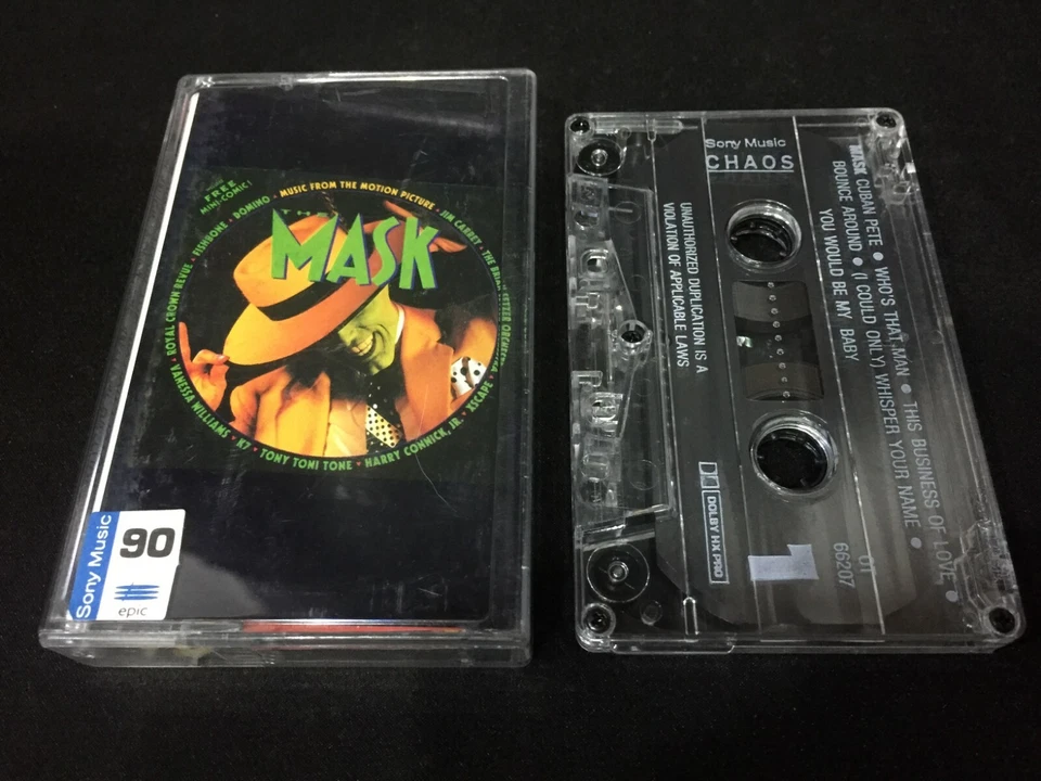 The Mask Music From The Motion Picture Soundtrack Cassette Tape Sony Music 1994 - Image 1 of 3