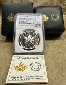Canada 2024 Maple Leaf S$20 UHR Reverse PF69 Pulsating Forest Fields 1 Oz. .9999 - Picture 1 of 8