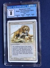 MTG Unlimited Savannah Lions R W CGC 8 NM/MT (with Mint corners, edges) 1993