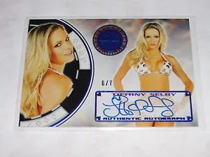 2014 Benchwarmer TIFFANY SELBY Vegas Baby #57 Blue Foil Auto/7 PLAYBOY Playmate - Picture 1 of 2