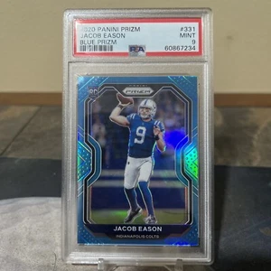 2020 Panini Prizm Jacob Eason Blue RC #331 Colts PSA 9 SSP - Picture 1 of 1
