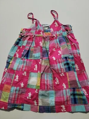 Vestido Parques Disney Niño Niña Rojo Patchwork Mickey Mouse Estampado Extra Pequeño Foto 1 de 4