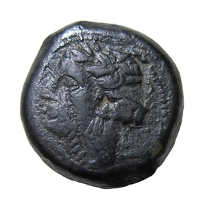 ZEUGITANIA, CARTHAGE. MINT IN SARDINIA. AE 20 C. 300-264 BC. TANIT/ HORSE HEAD - Picture 1 of 7