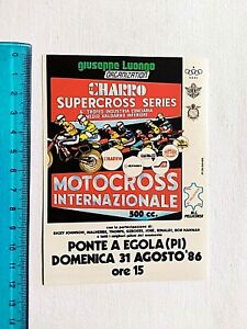 Klebstoff Supercross Moto Cross Brücke A Egola Vintage Jahre 80s Old Sticker