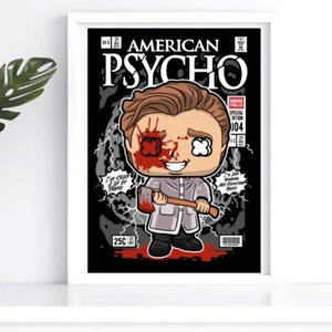 American Psycho A3 A4 Druck Poster Comic Style Sänger ungerahmt - Bild 1 von 2