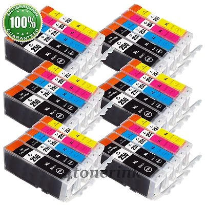 30pk PGI250XL CLI251XL Ink Set For Canon Pixma MG5420 MG5520 MG6320 MX722 MX922 - Image 1 of 2