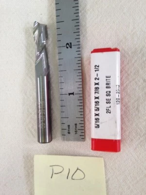 1 NEW HTC 5/16" DIAMETER CARBIDE END MILL PN: 120-2312.  2 FLUTE. 7/8" LOC [P10] - Изображение 1 из 4