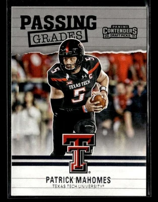 2017 Contenders Draft Picks Patrick Mahomes II Passing Grades #5 Rookie SE2104 - Image 1 of 2