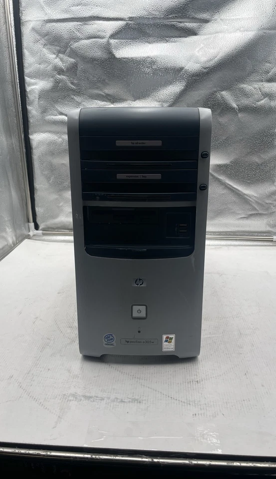 HP Pavilion a305w Intel Celeron Windows XP Tower Computer Desktop PC No HDD - Image 1 of 4